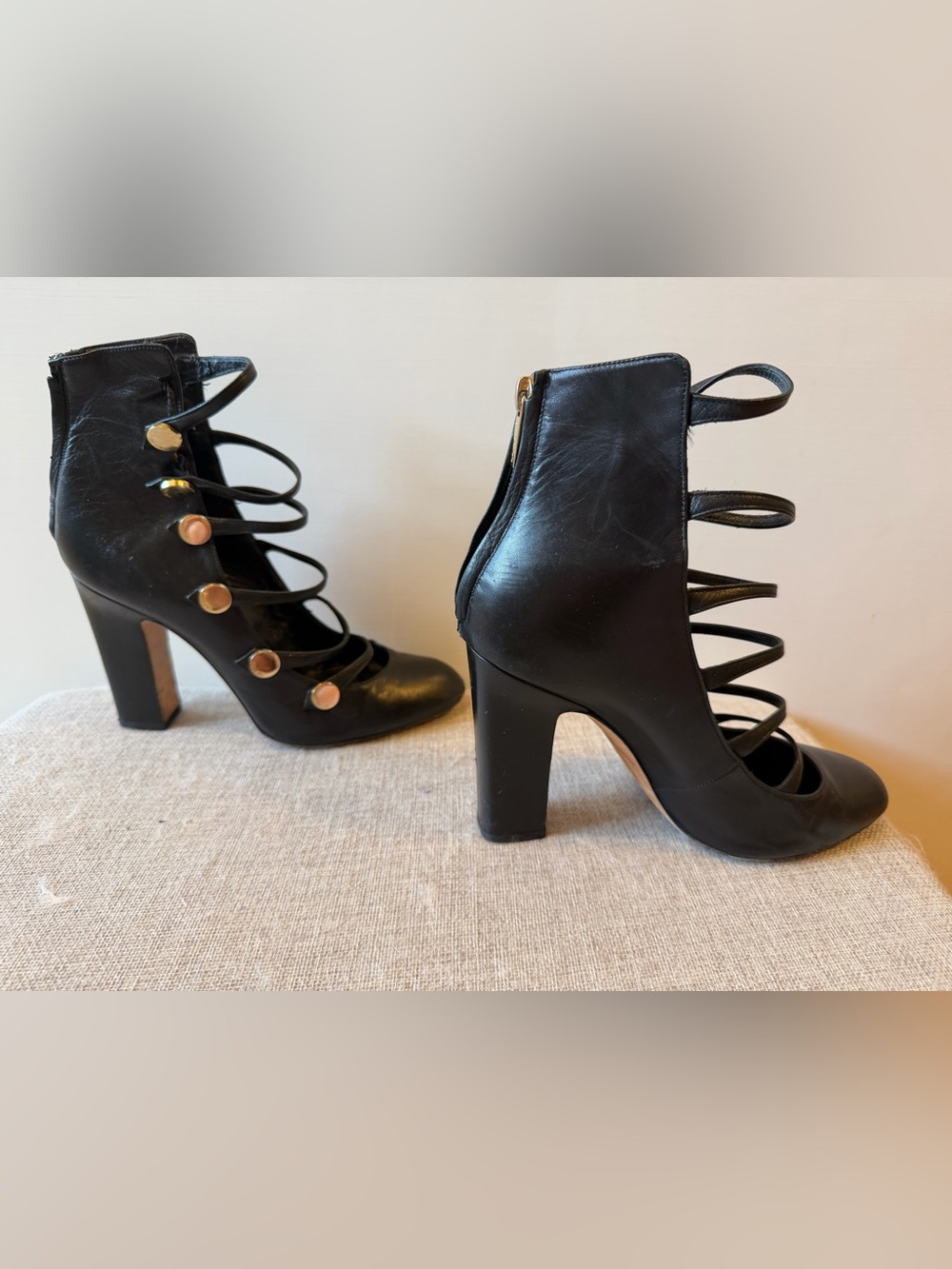 AUTHENTIC Jimmy Choo Black Venice 100 Heels in 37.5 (US women’s 7/7.5) - Picture 5 of 16